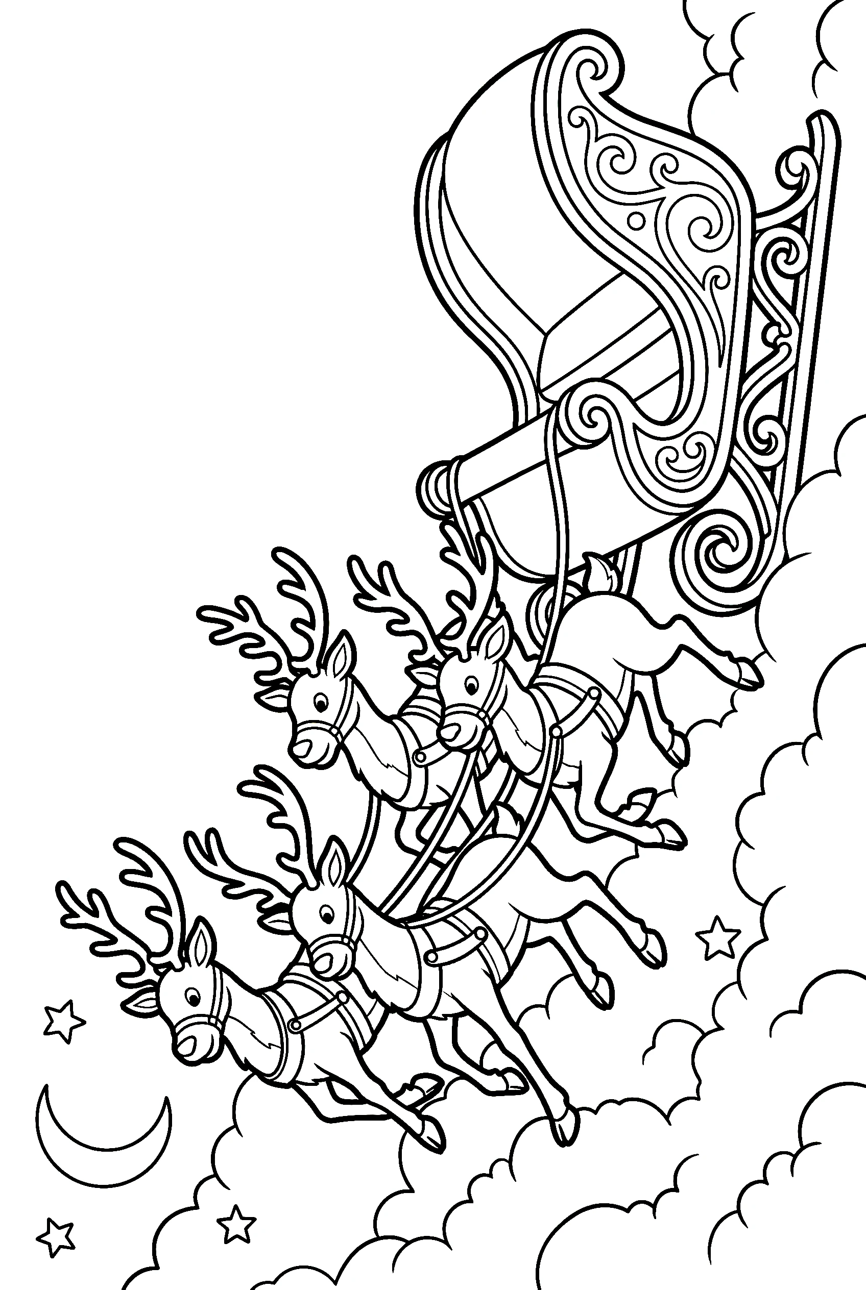 reindeer sleigh flight printable sheet reindeer sleigh flight printable sheet