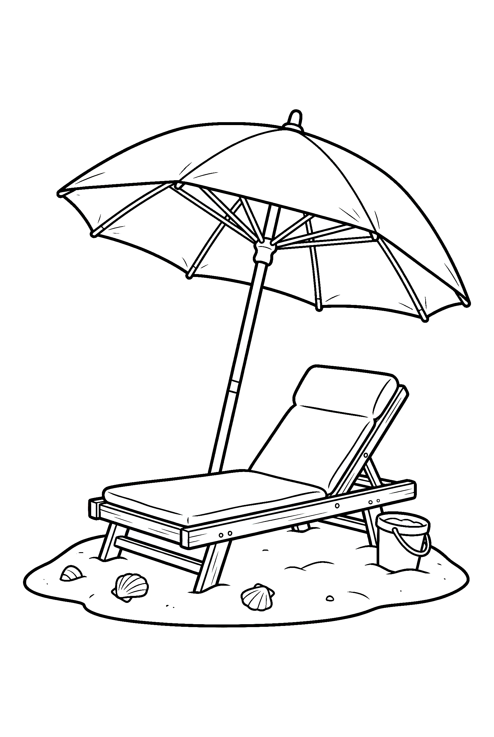 relaxing beach umbrella printable sheet