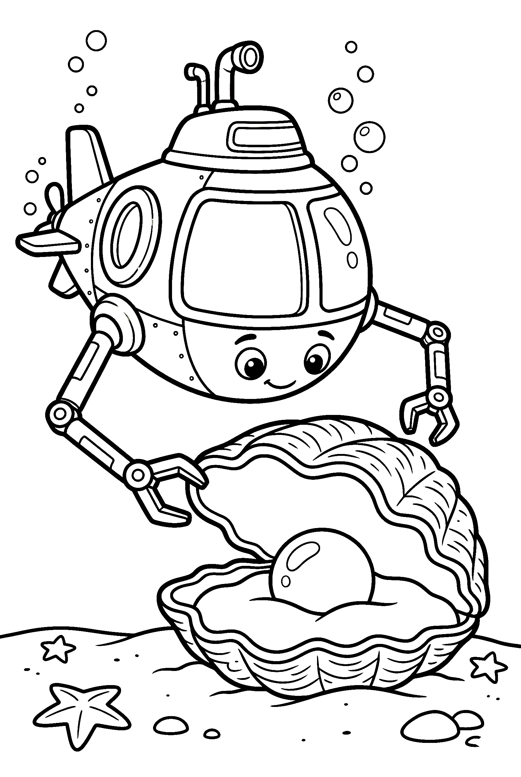 research submarine ocean floor drawing