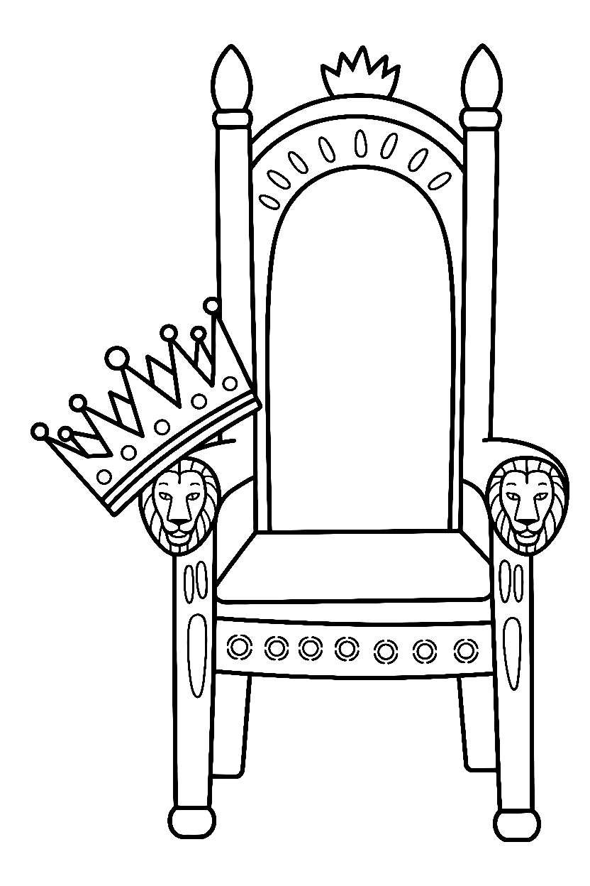 resting crown wooden throne printable sheet resting crown wooden throne printable sheet