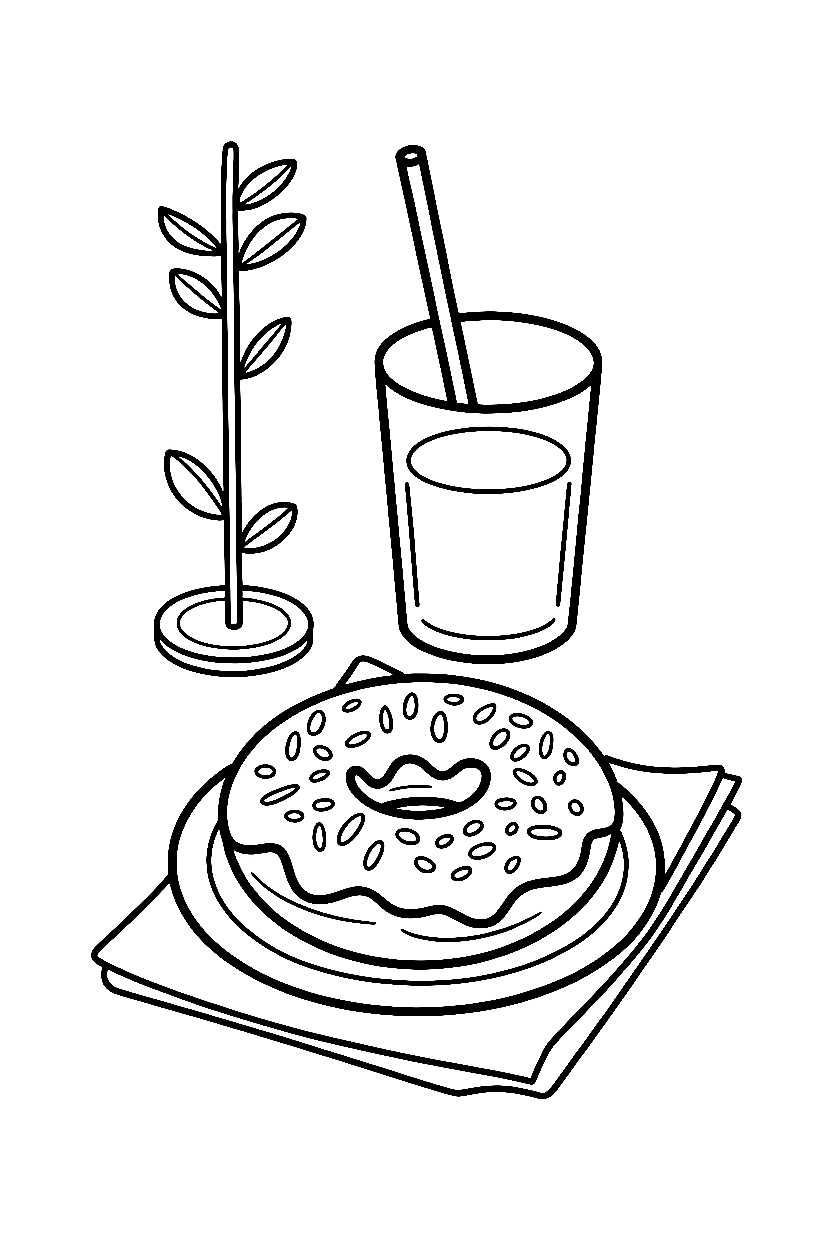 resting donut napkin printable sheet