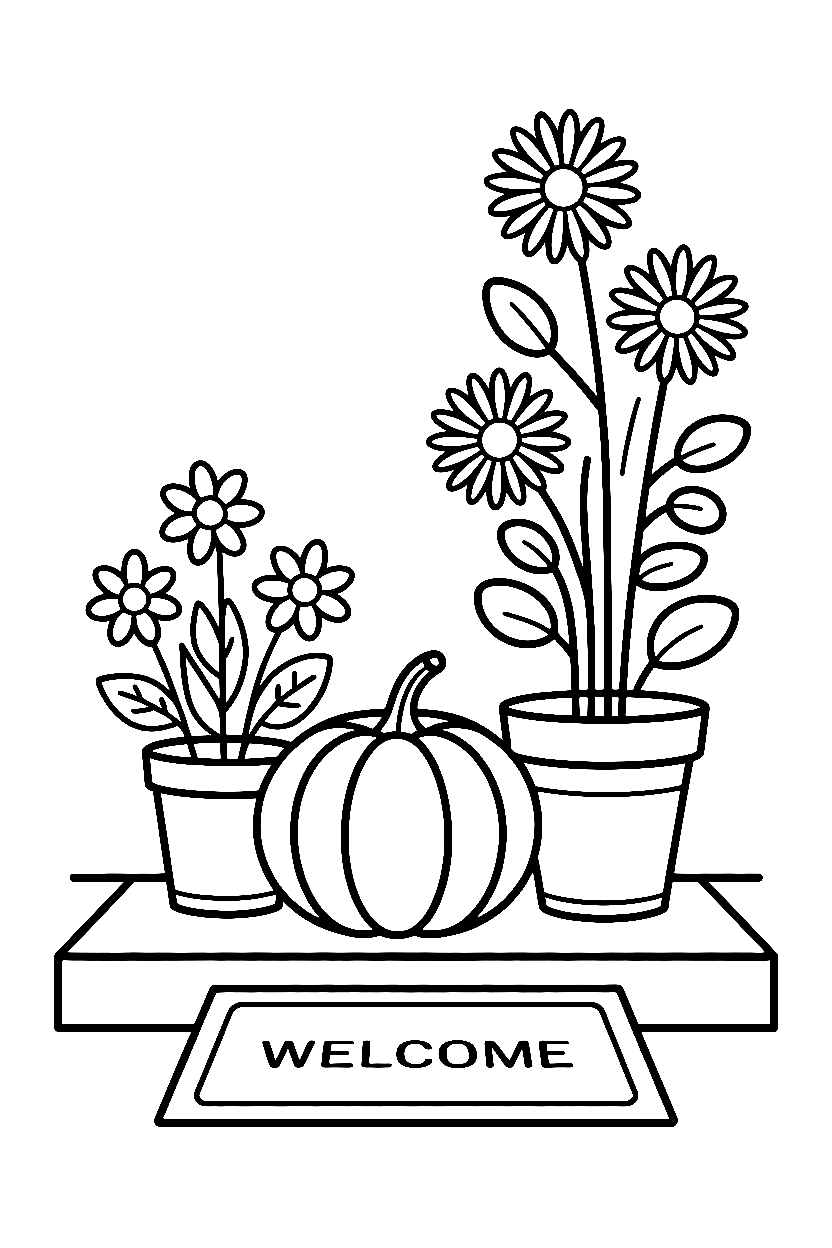 resting pumpkin doorstep printable sheet