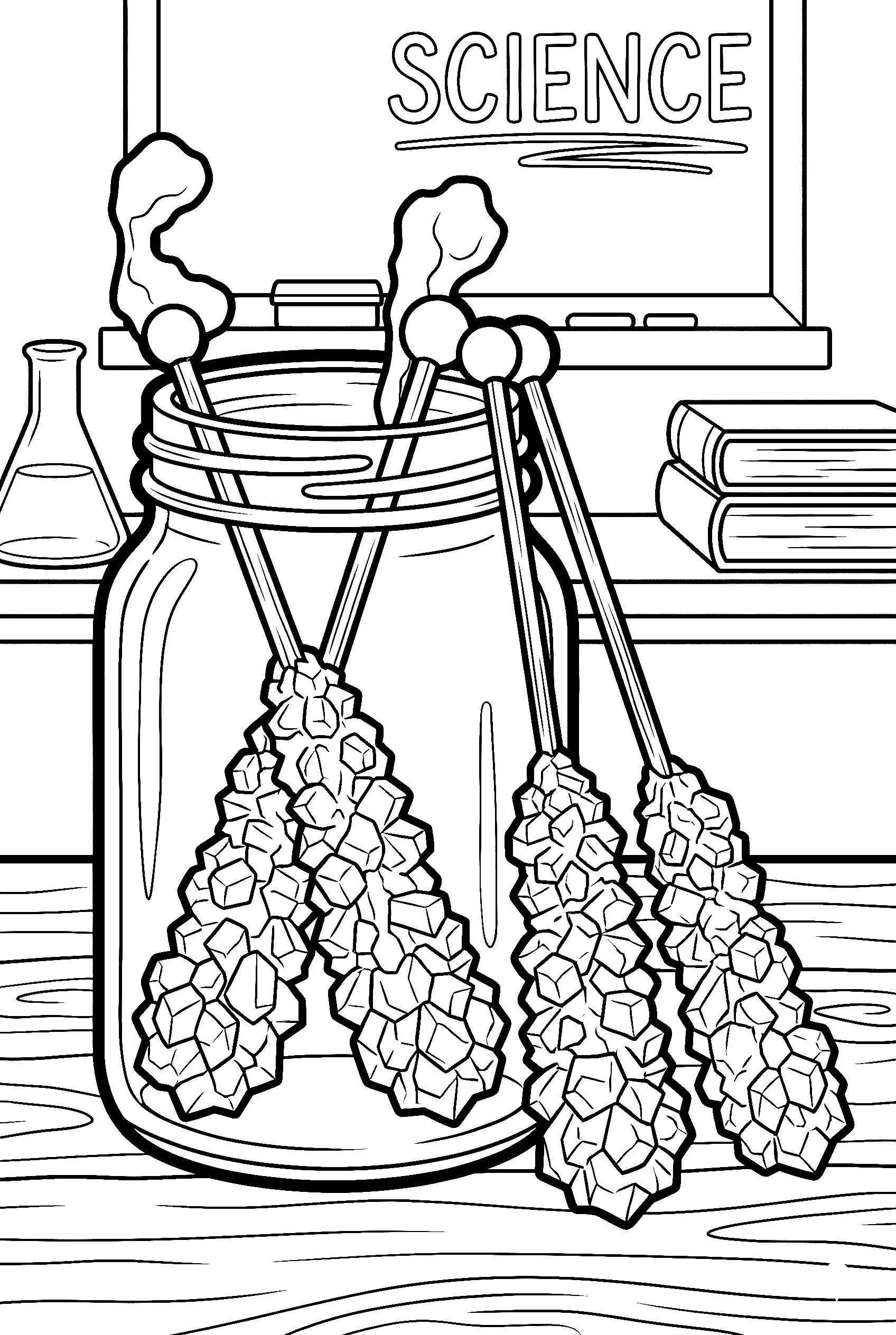 rock candy in jar coloring pages