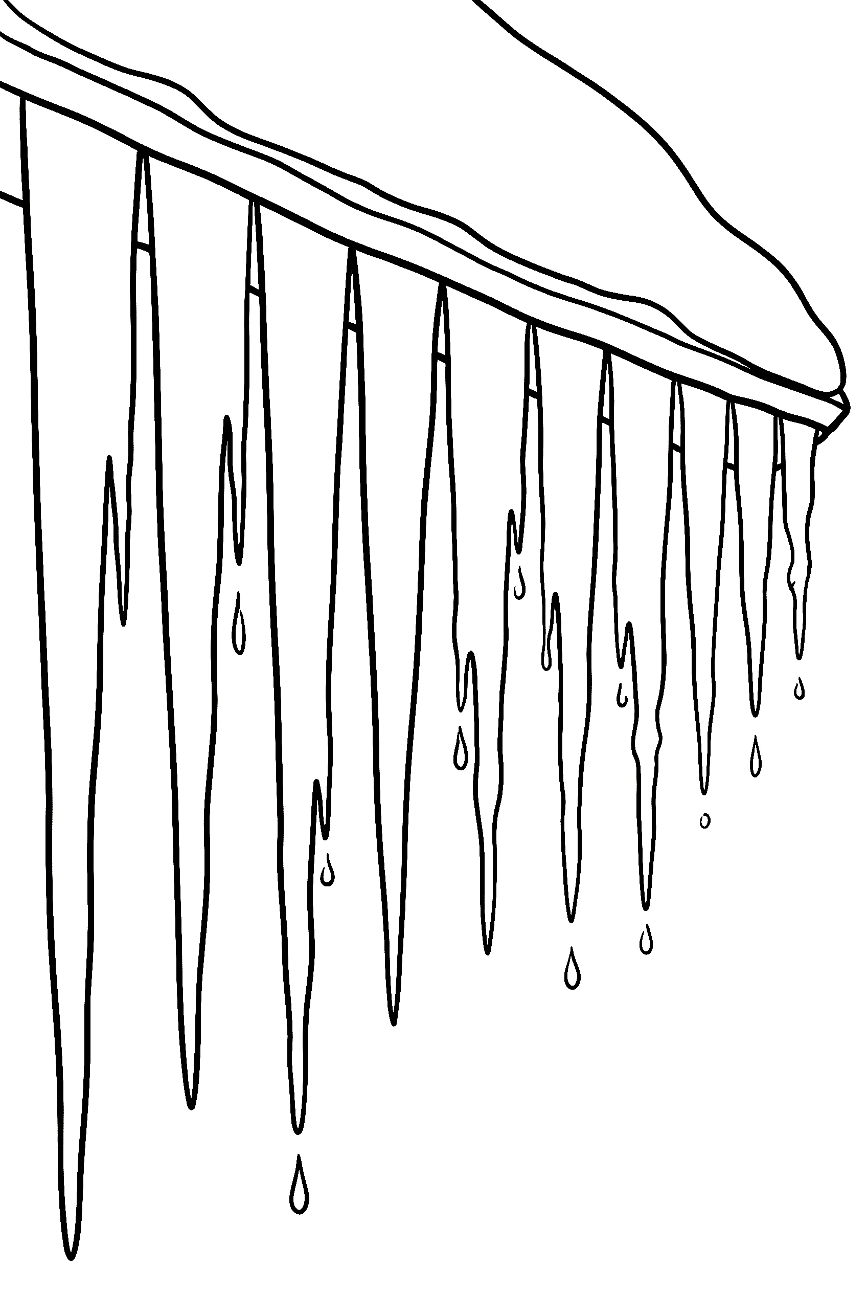 roof icicles formation coloring pages