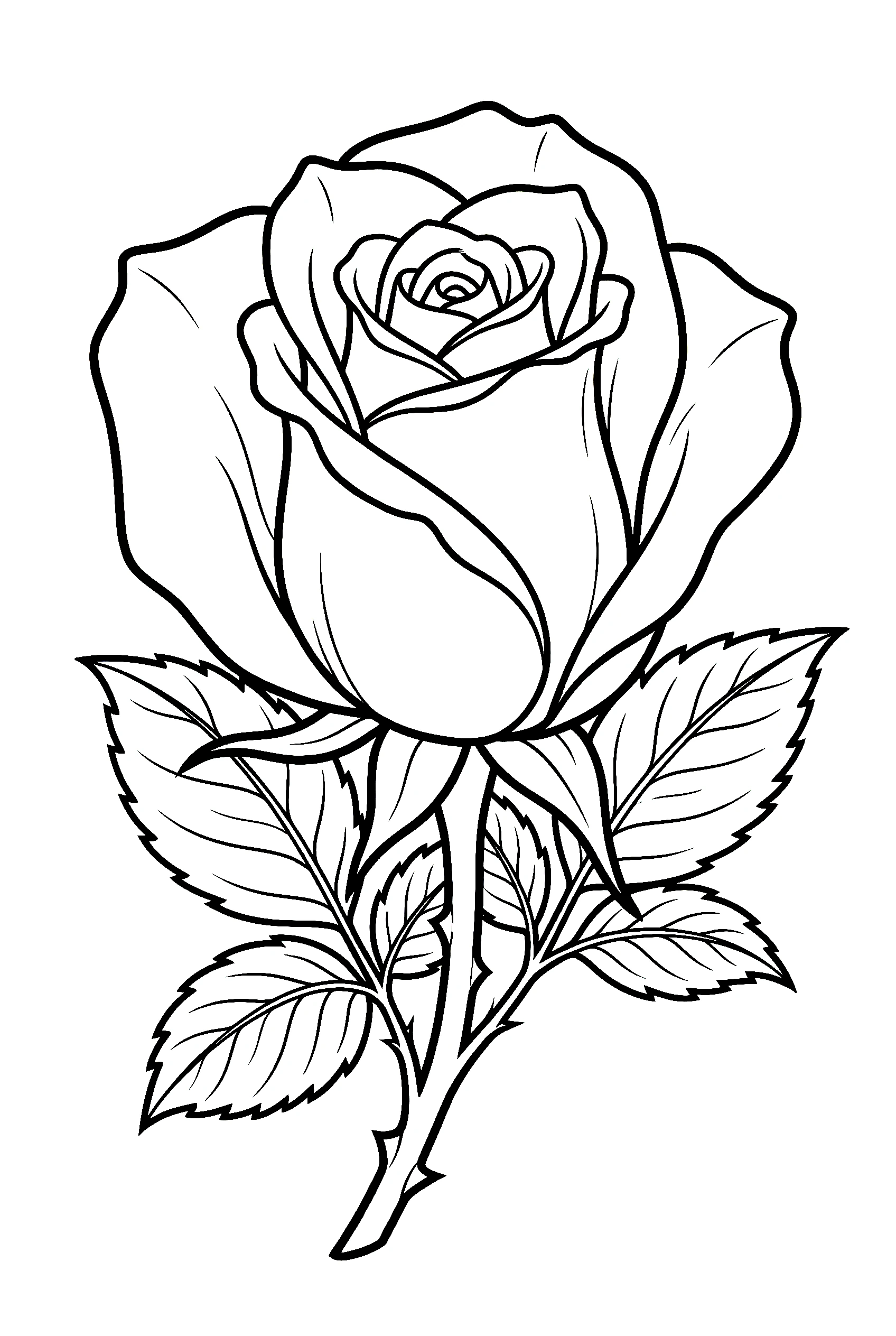 rose bud nature printable sheet