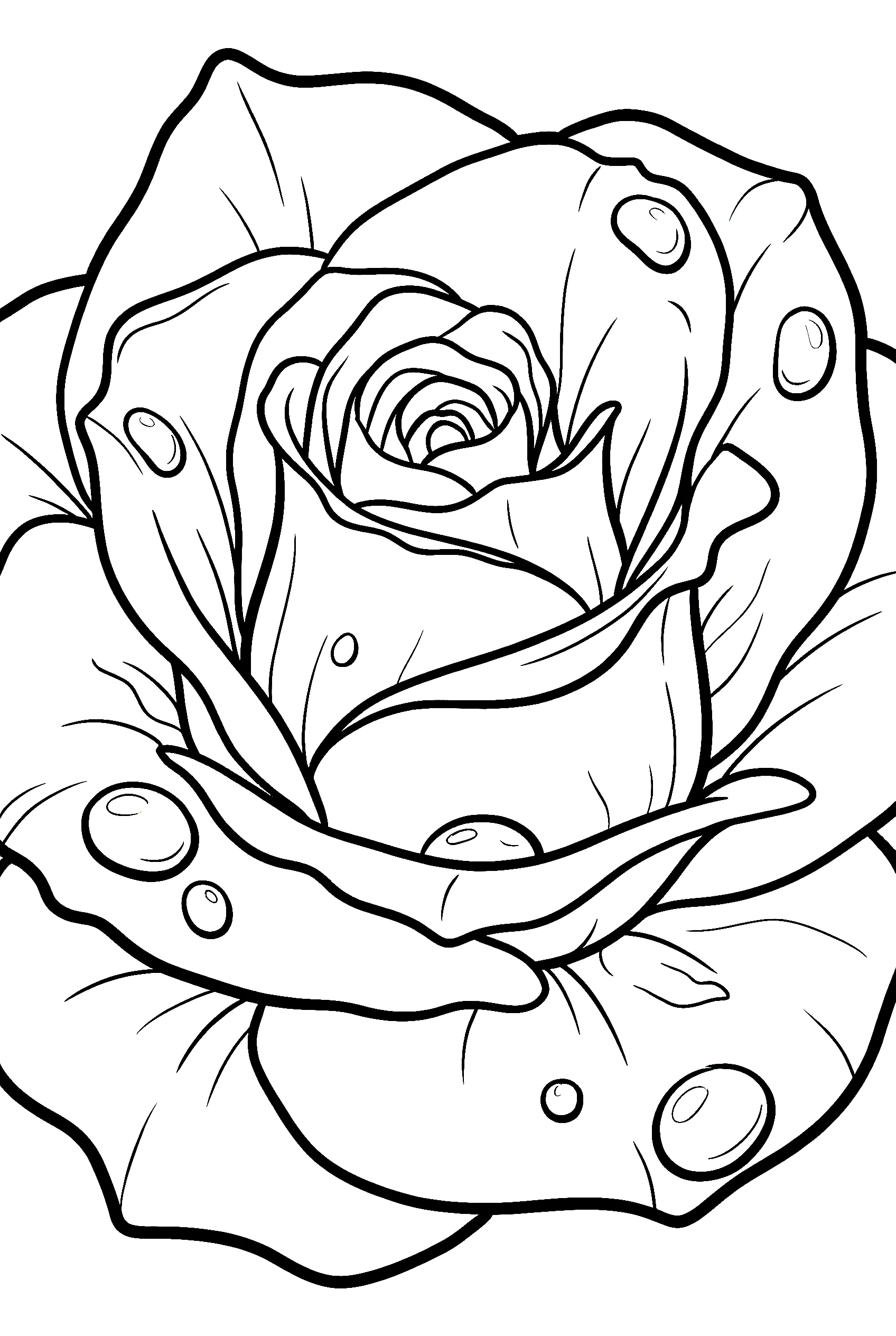 rose dew drops coloring pages