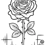 rose-single-bloom-coloring-pages