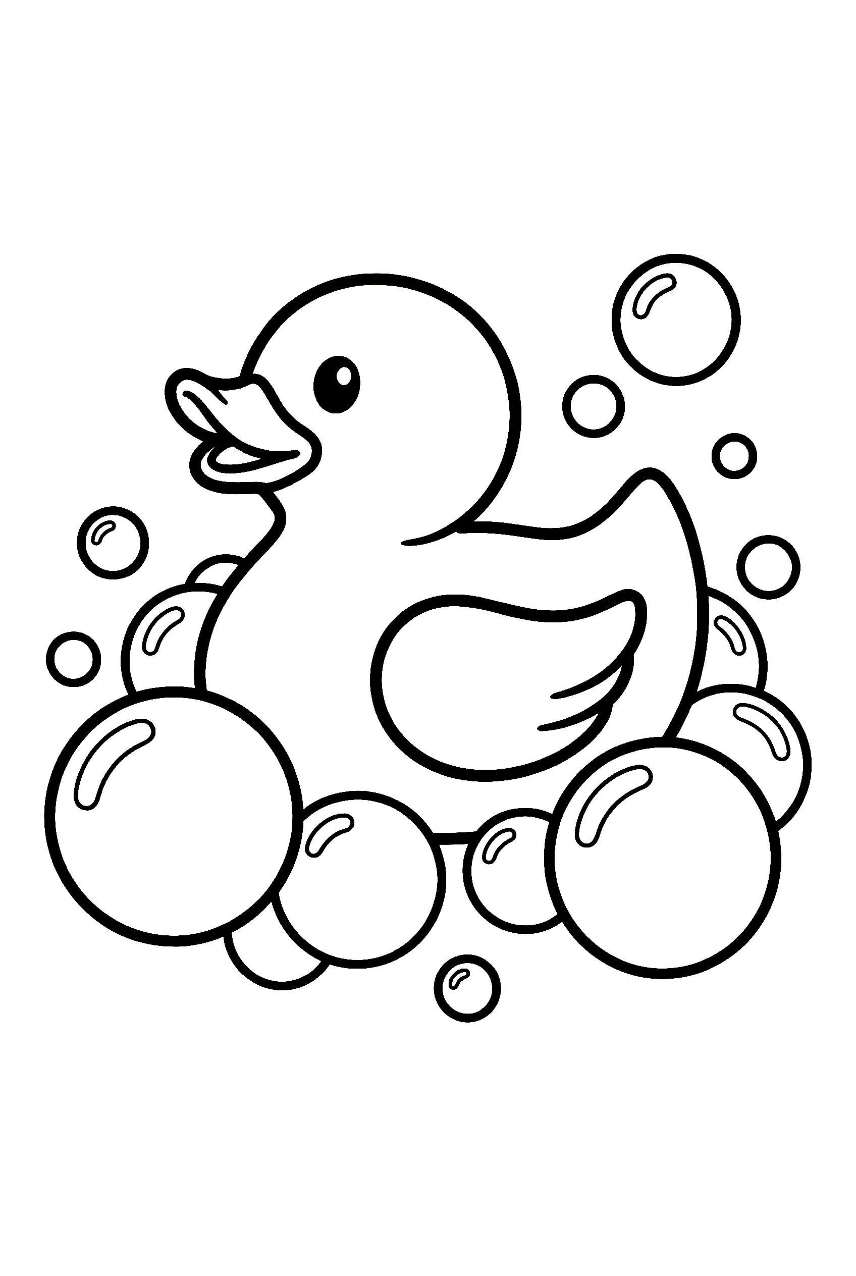 rubber duck coloring pages bubbles