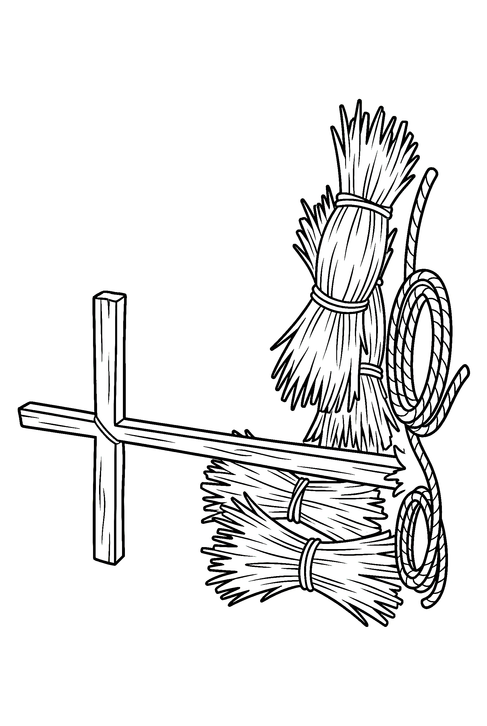 scarecrow construction frame assembly illustration template
