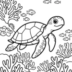 sea-turtle-coral-reef-coloring-pages
