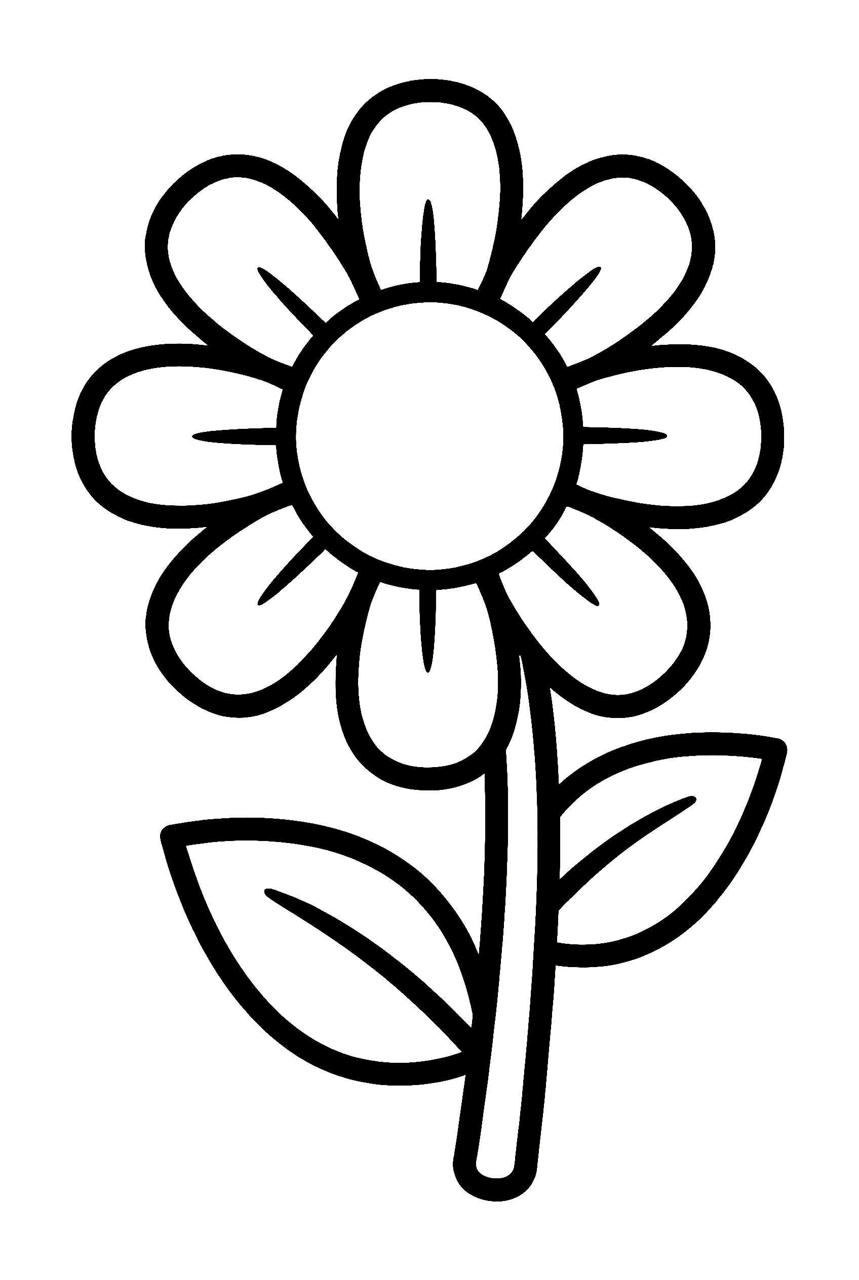 simple daisy floral coloring pages