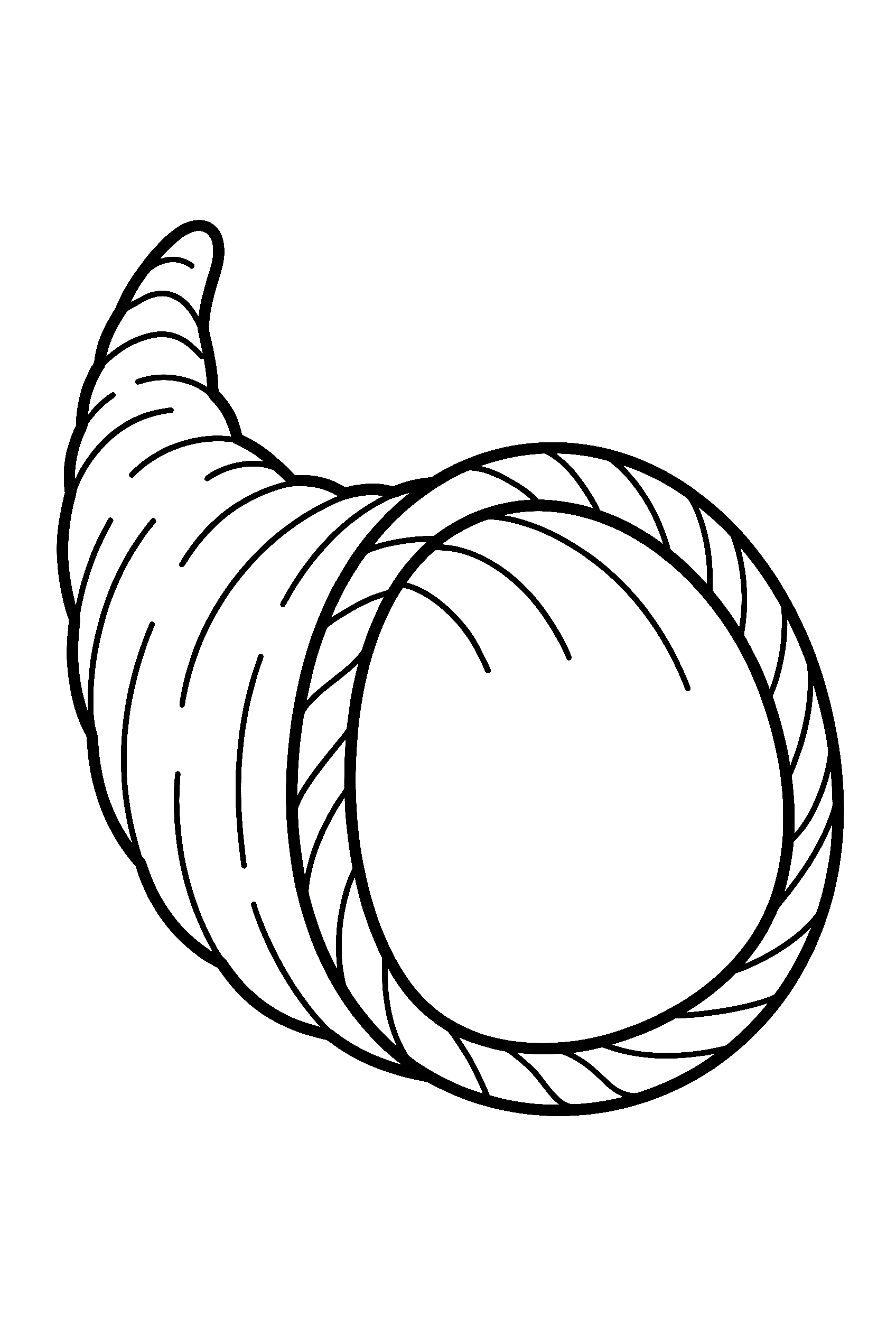 simple horn outline cornucopia coloring pages