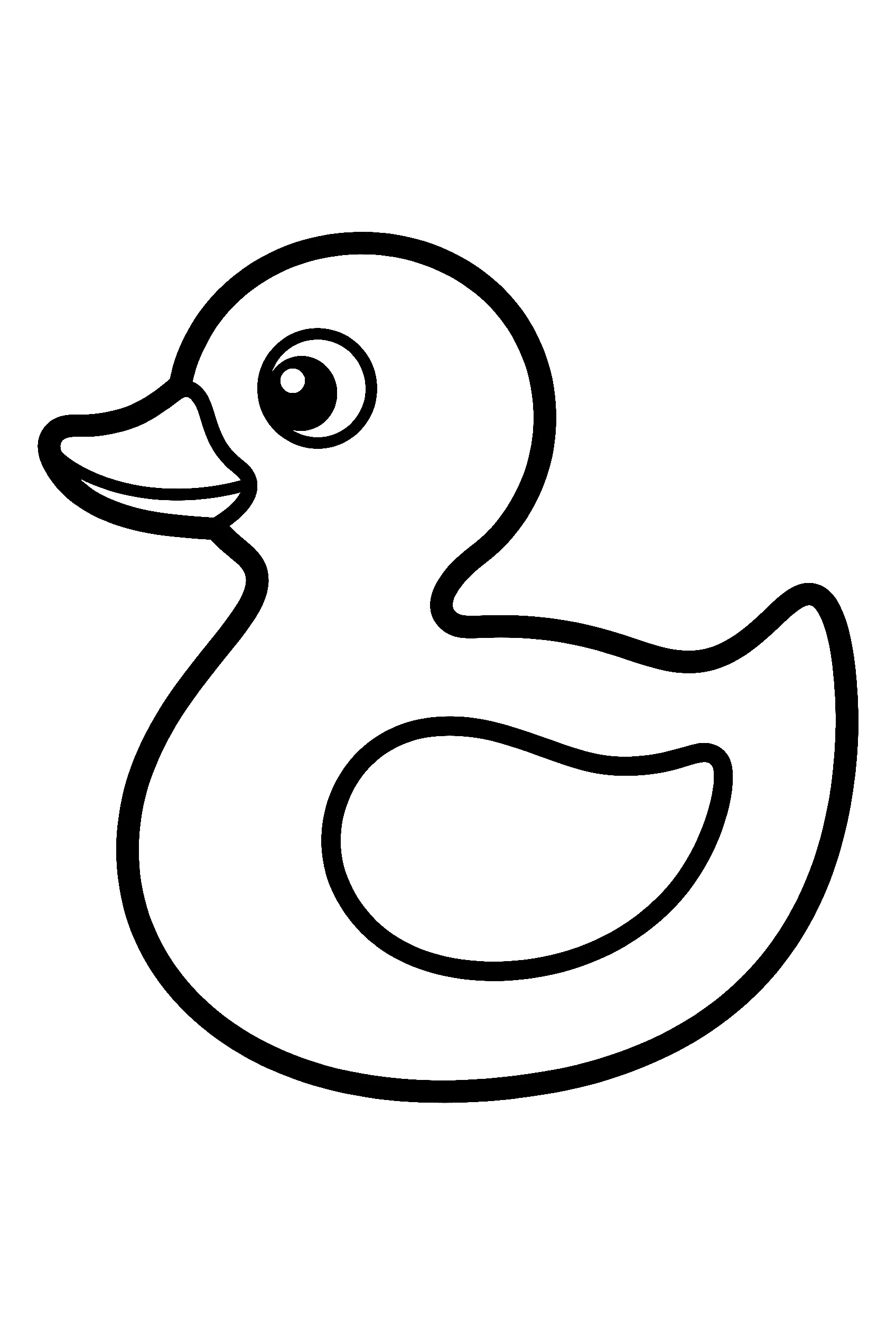 simple outline duck coloring pages