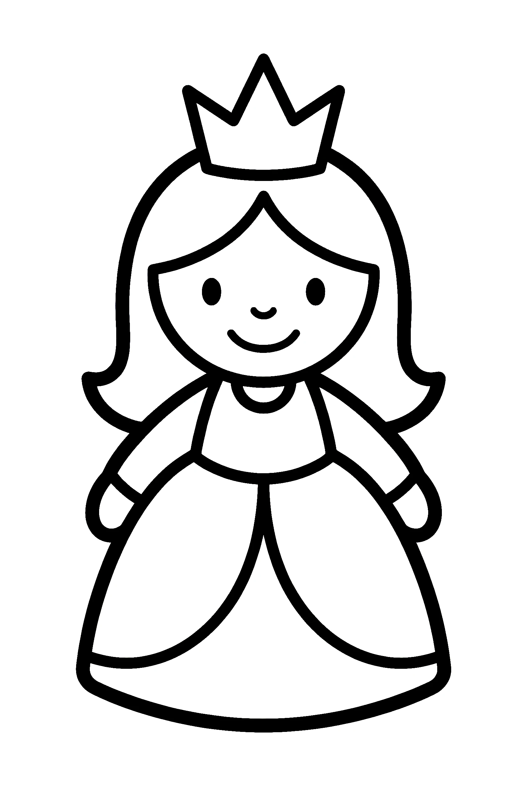 simple outline princess coloring pages