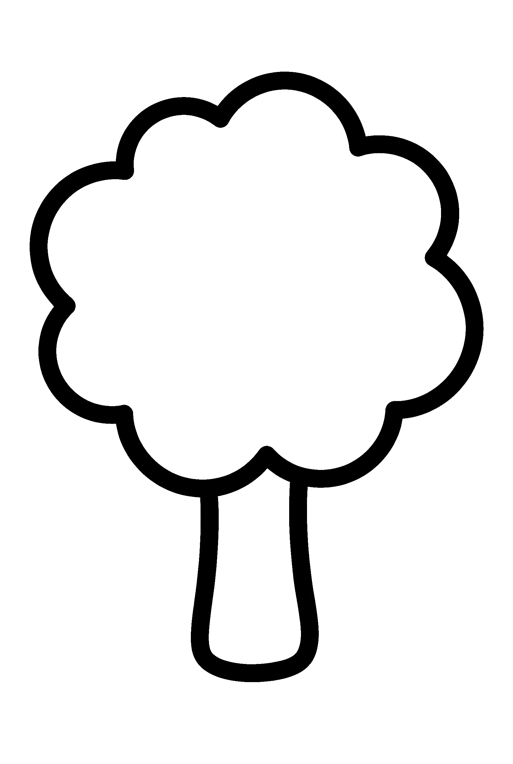 simple tree outline illustration template