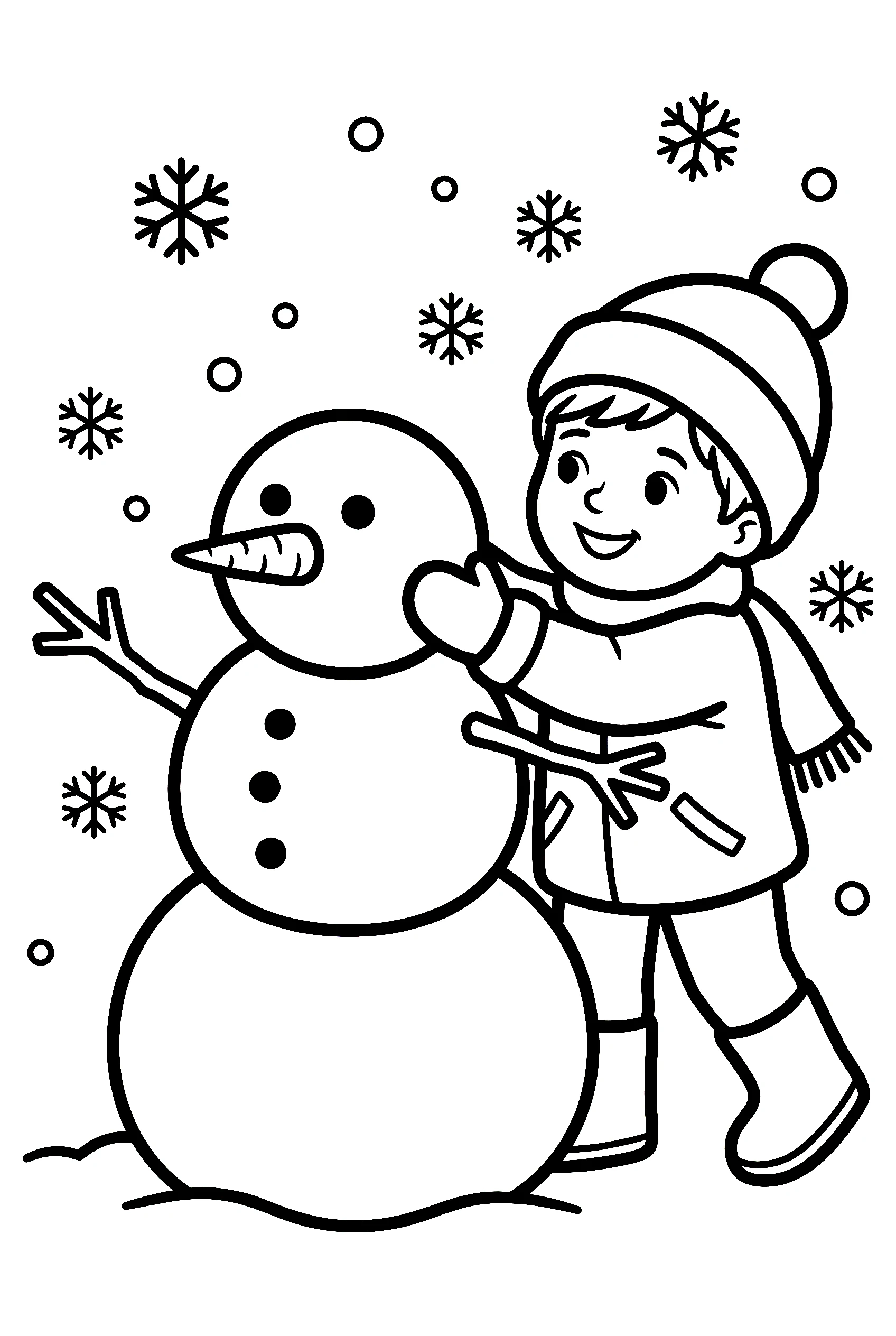 snowman building activity printable sheet