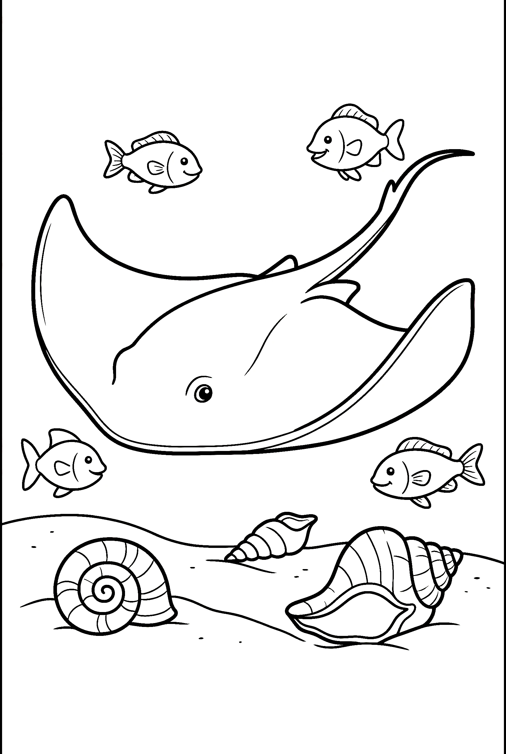 southern stingray ocean floor coloring pages
