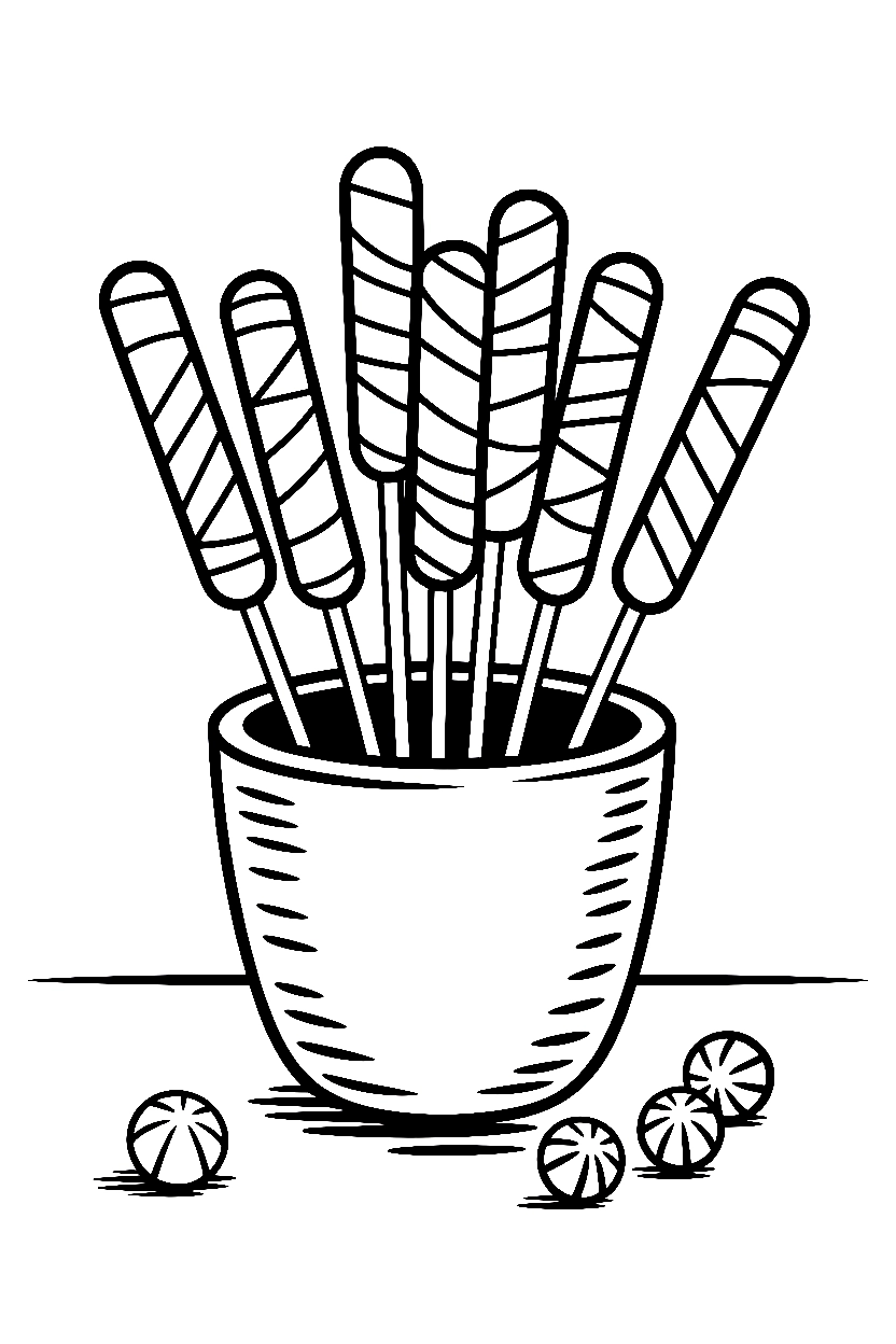 stacked candy sticks holder printable sheet