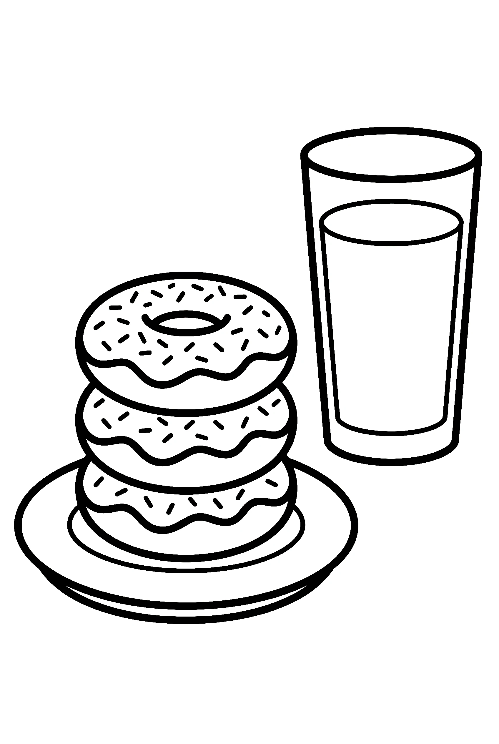 stacked chocolate donuts printable sheet