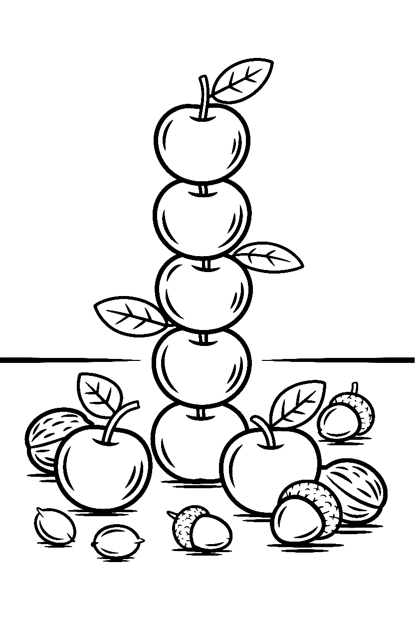 stacking harvest pyramid printable sheet