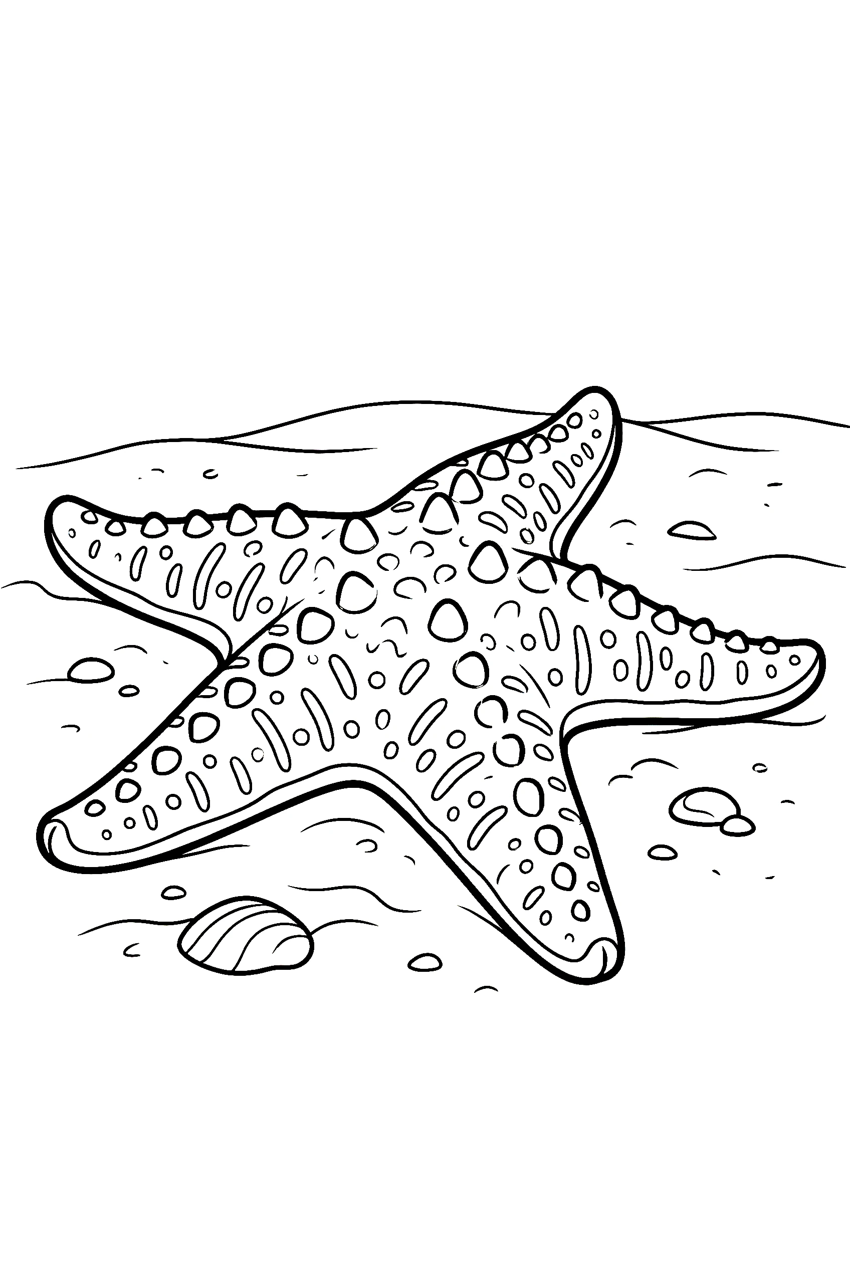 starfish ocean floor illustration template