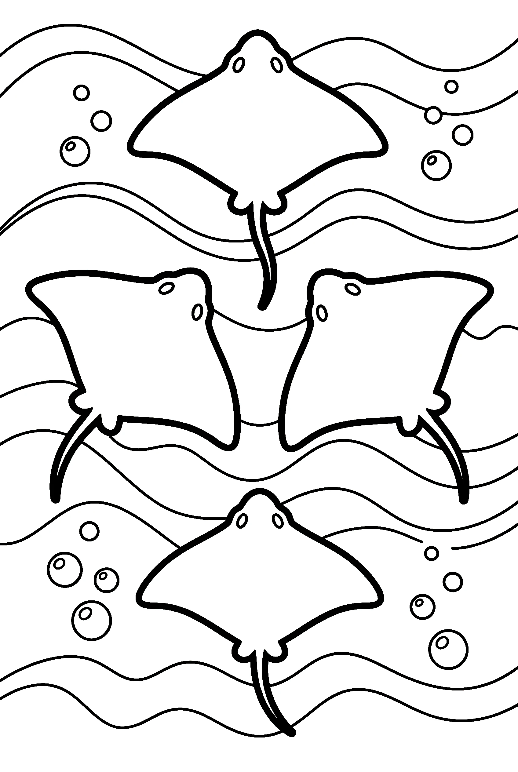 stingray school formation coloring pages