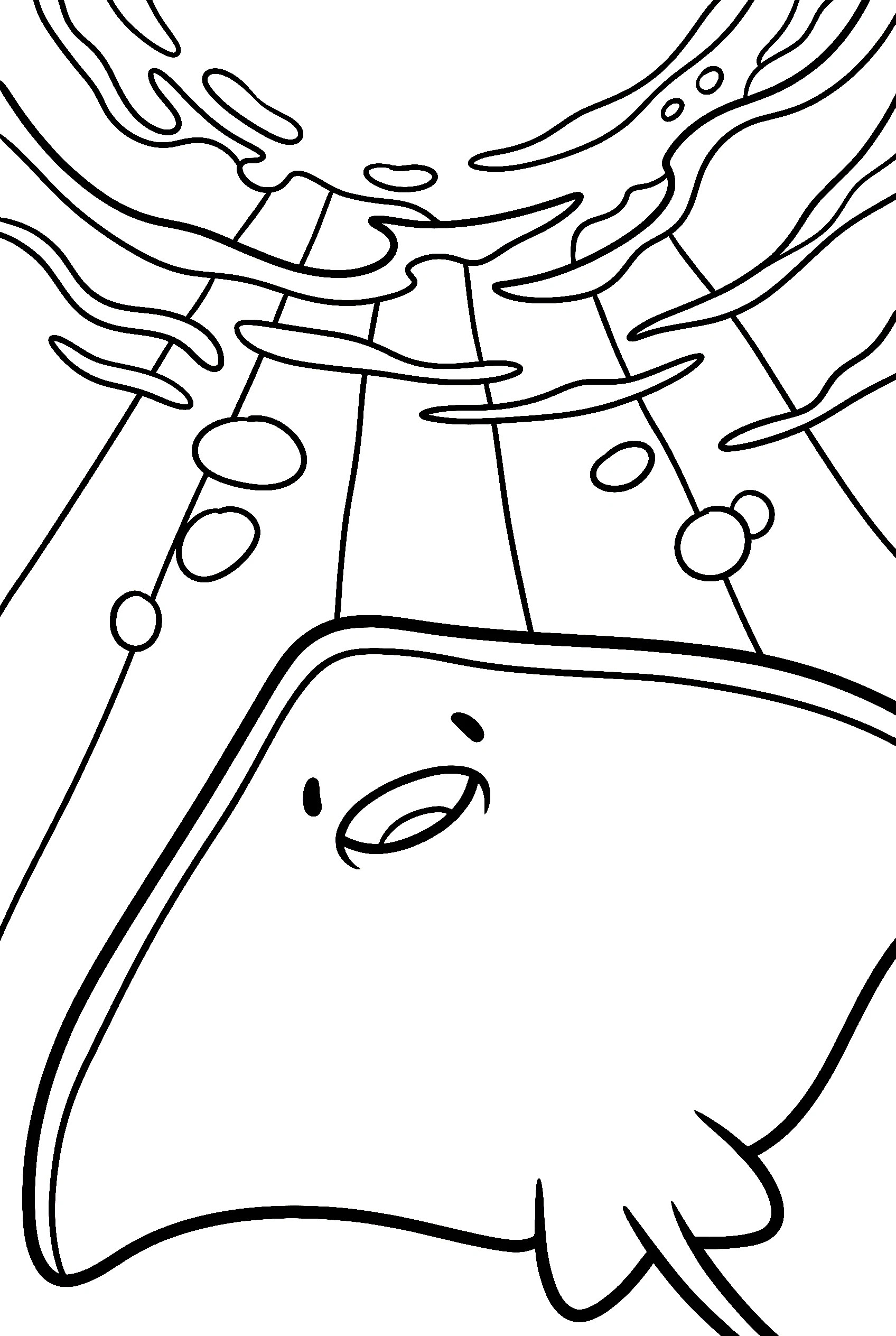 stingray ventral view printable sheet