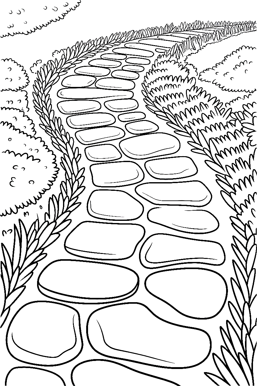 stone pathway garden beds coloring pages stone pathway garden beds coloring pages