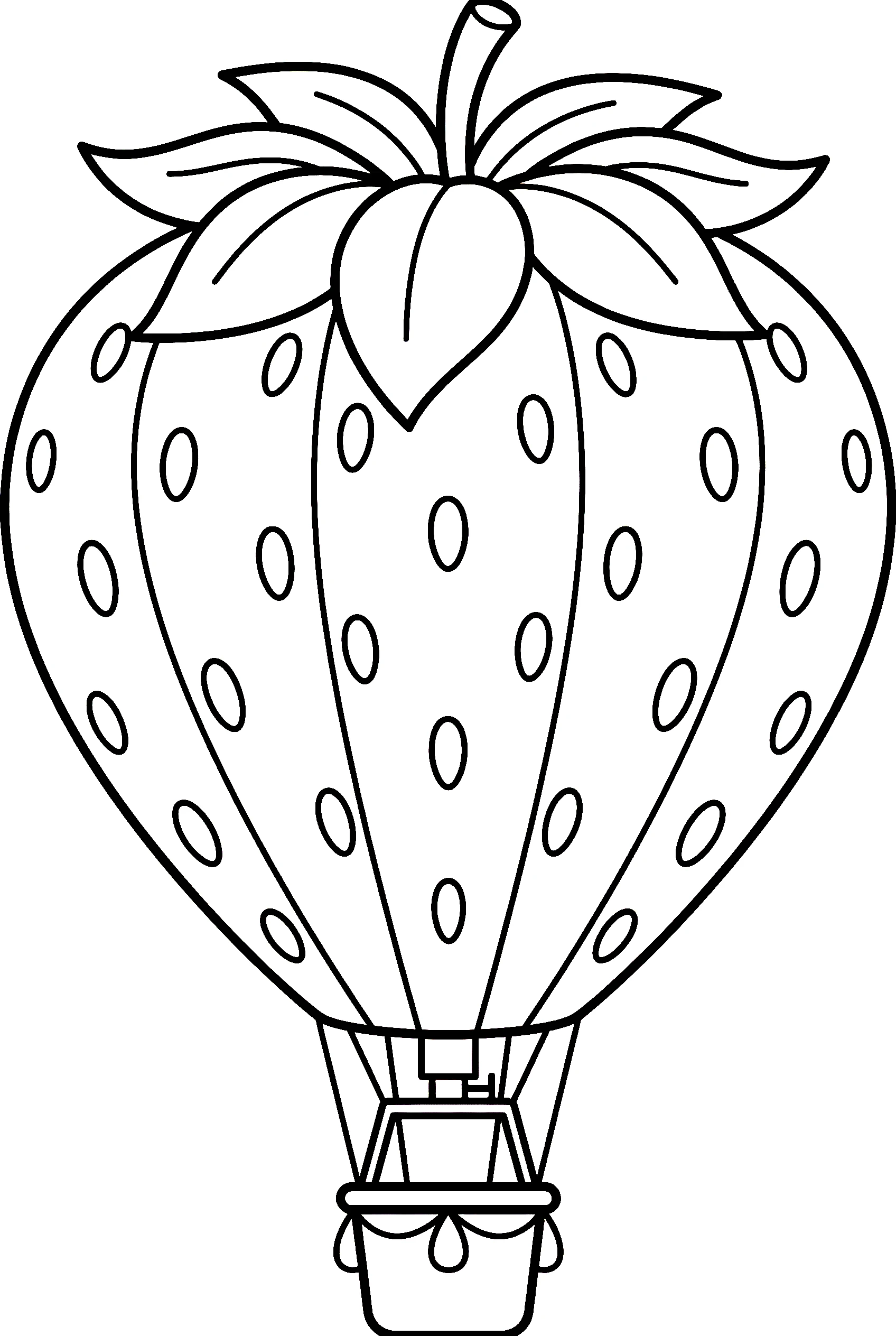 strawberry shaped balloon printable sheet