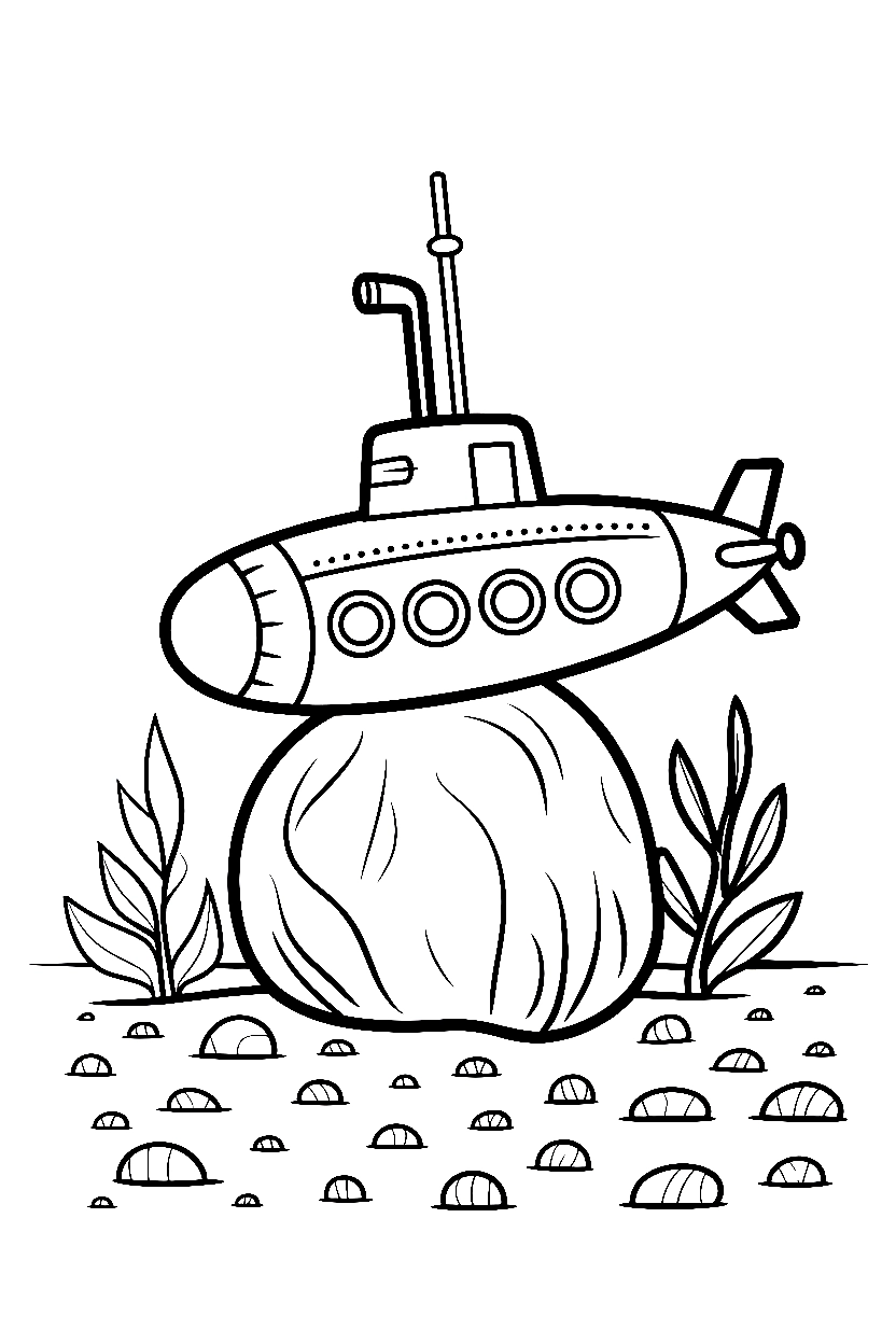 submarine ocean floor coloring pages