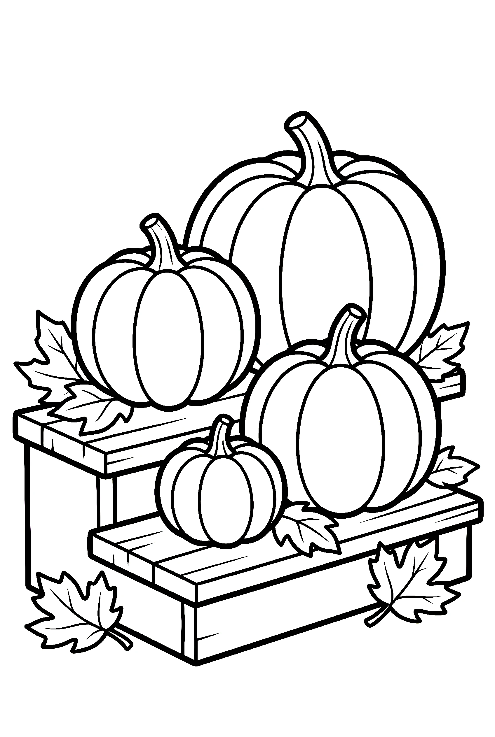 three pumpkins porch steps printable sheet