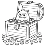 tiny-monster-treasure-chest-coins-gems-coloring-pages