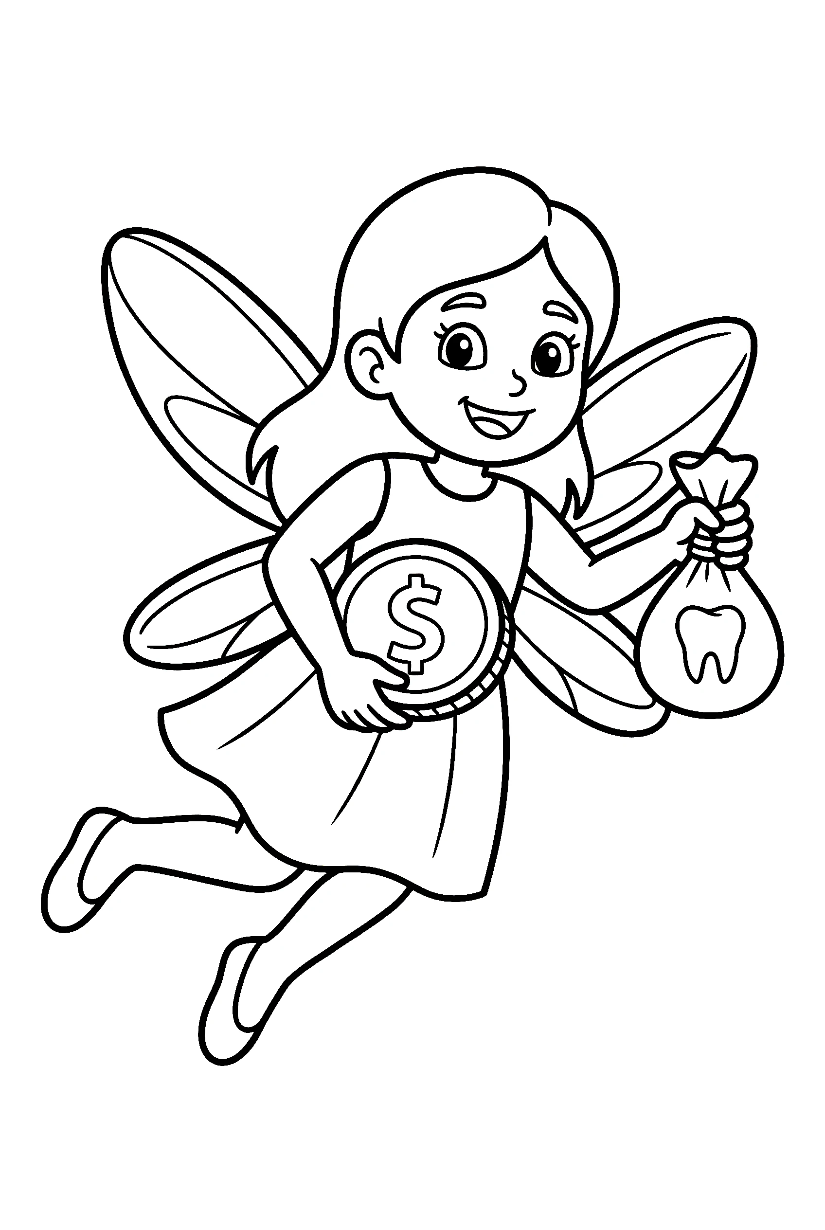 tooth fairy coloring pages coin tooth fairy coloring pages coin