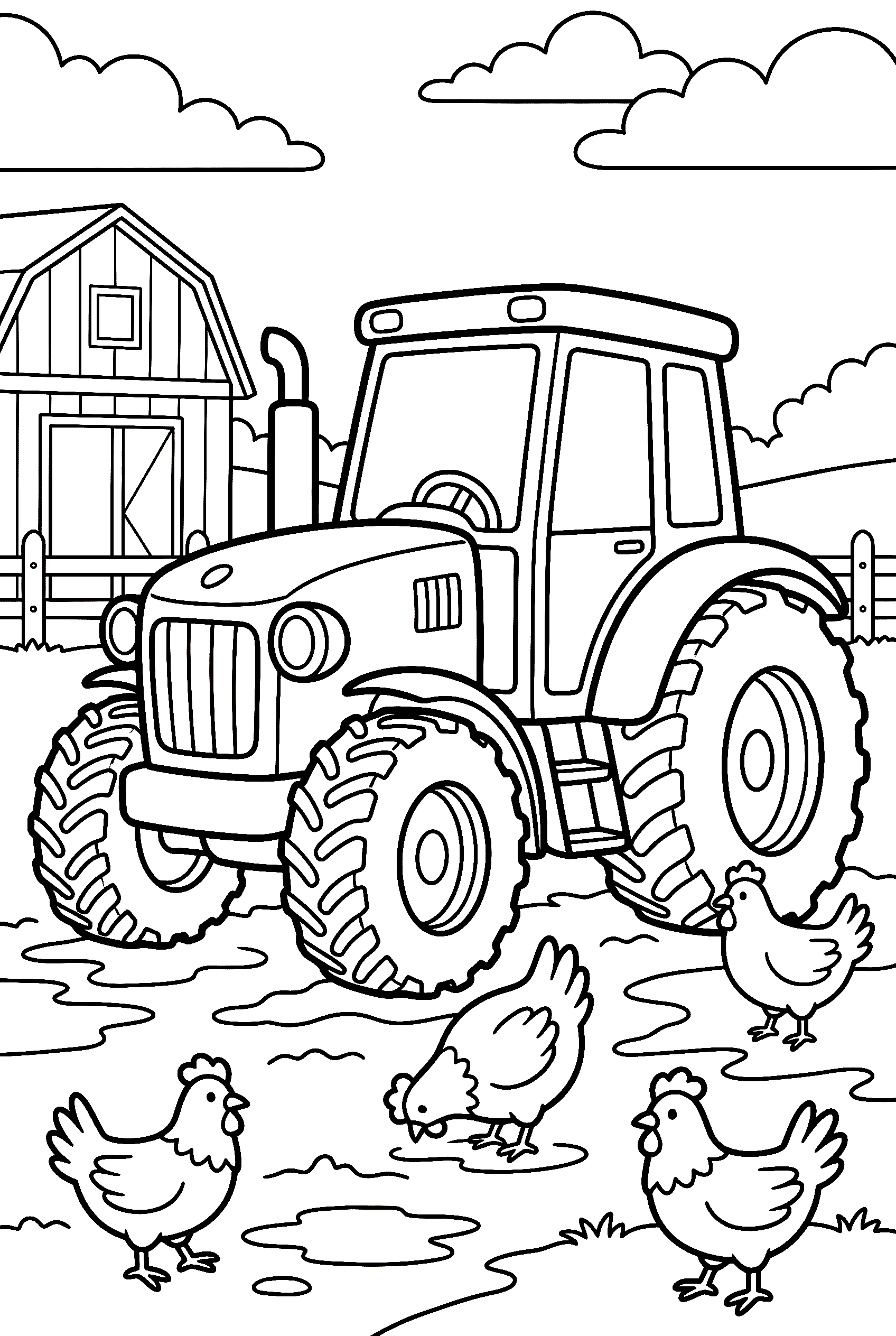 Tractor Coloring Pages