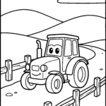 tractor-on-farm-path-printable-sheet