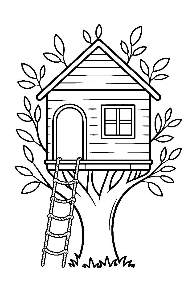 tree house hideout drawing