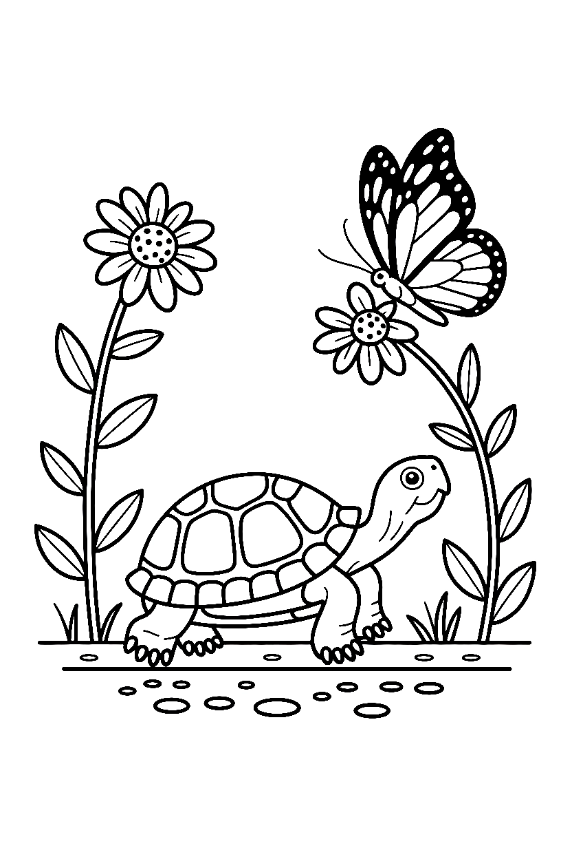 turtle garden path coloring pages turtle garden path coloring pages