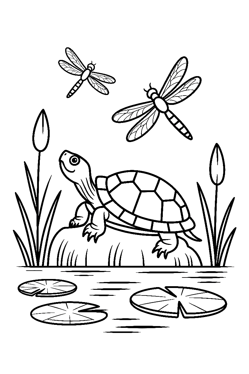 turtle pond rock coloring pages turtle pond rock coloring pages