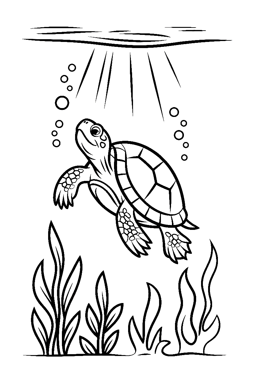 turtle swimming upward coloring pages turtle swimming upward coloring pages