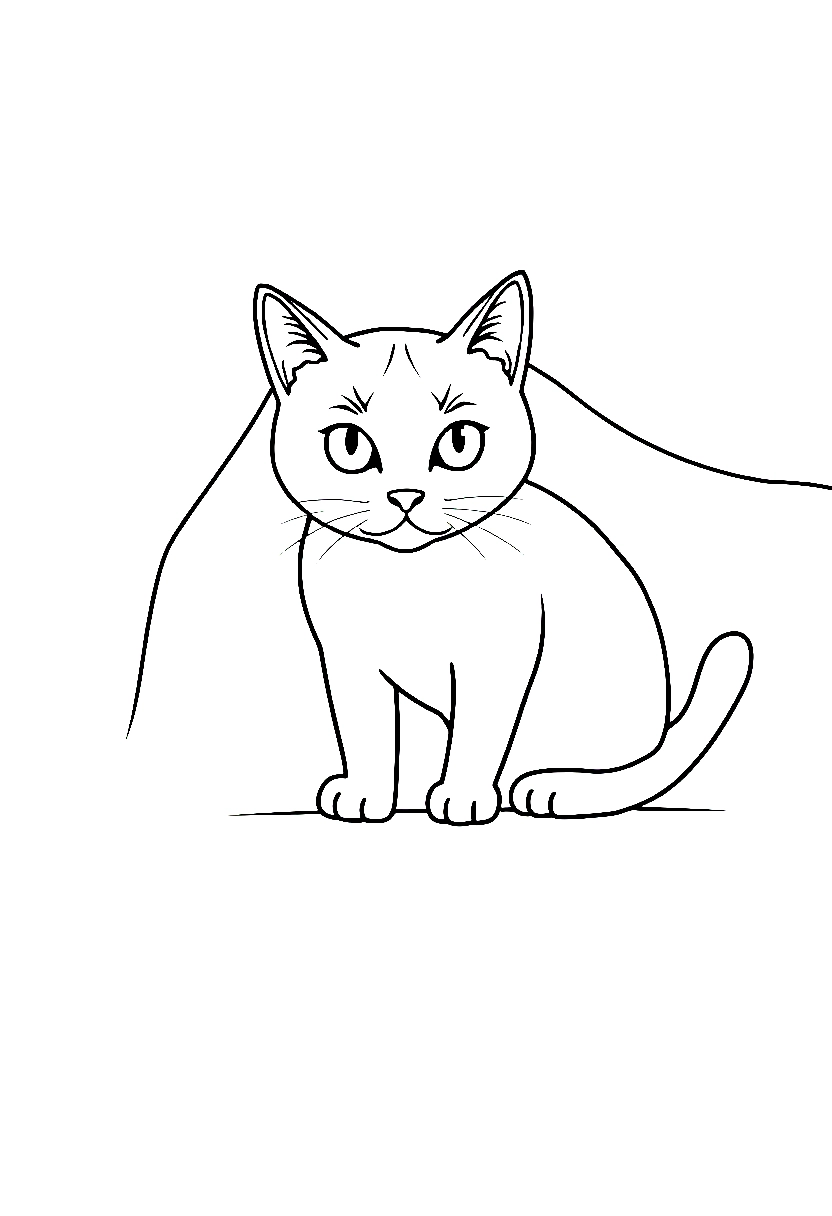 tuxedo cat hiding bed coloring pages tuxedo cat hiding bed coloring pages