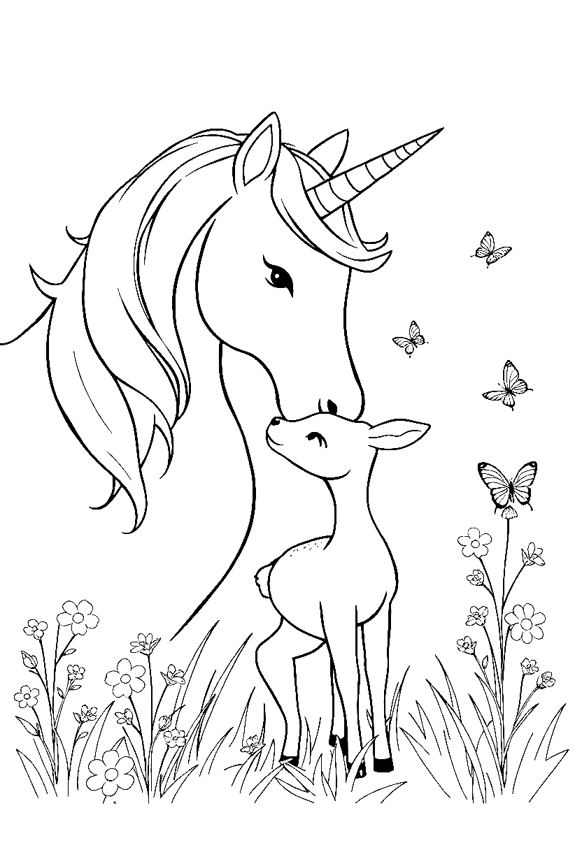 Unicorn Coloring Pages