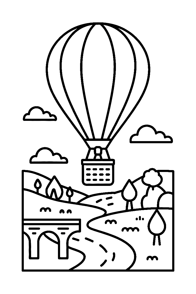 valley floor river view coloring pages