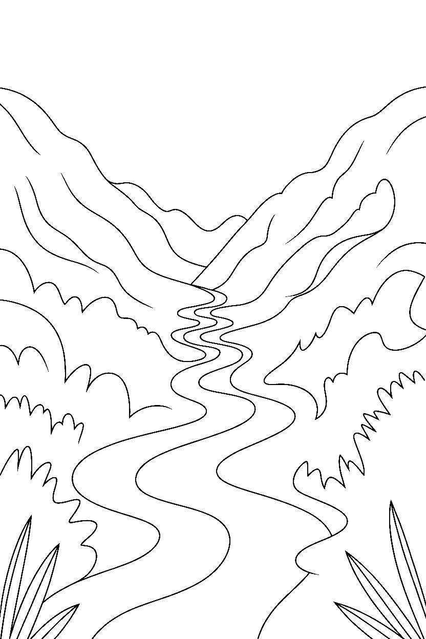 valley river mountain ridges coloring pages valley river mountain ridges coloring pages