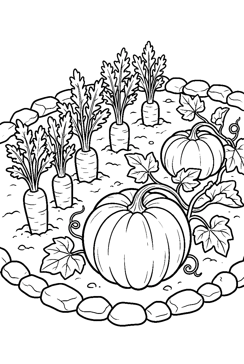 vegetable patch garden coloring pages