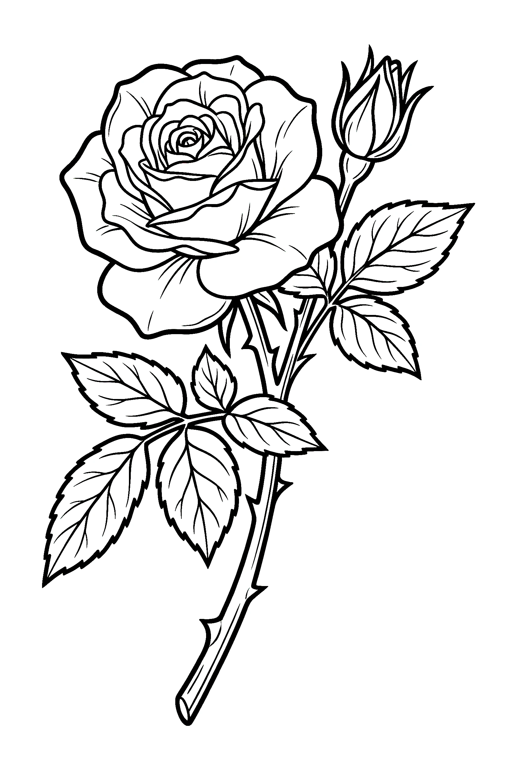 vintage rose sketch printable sheet