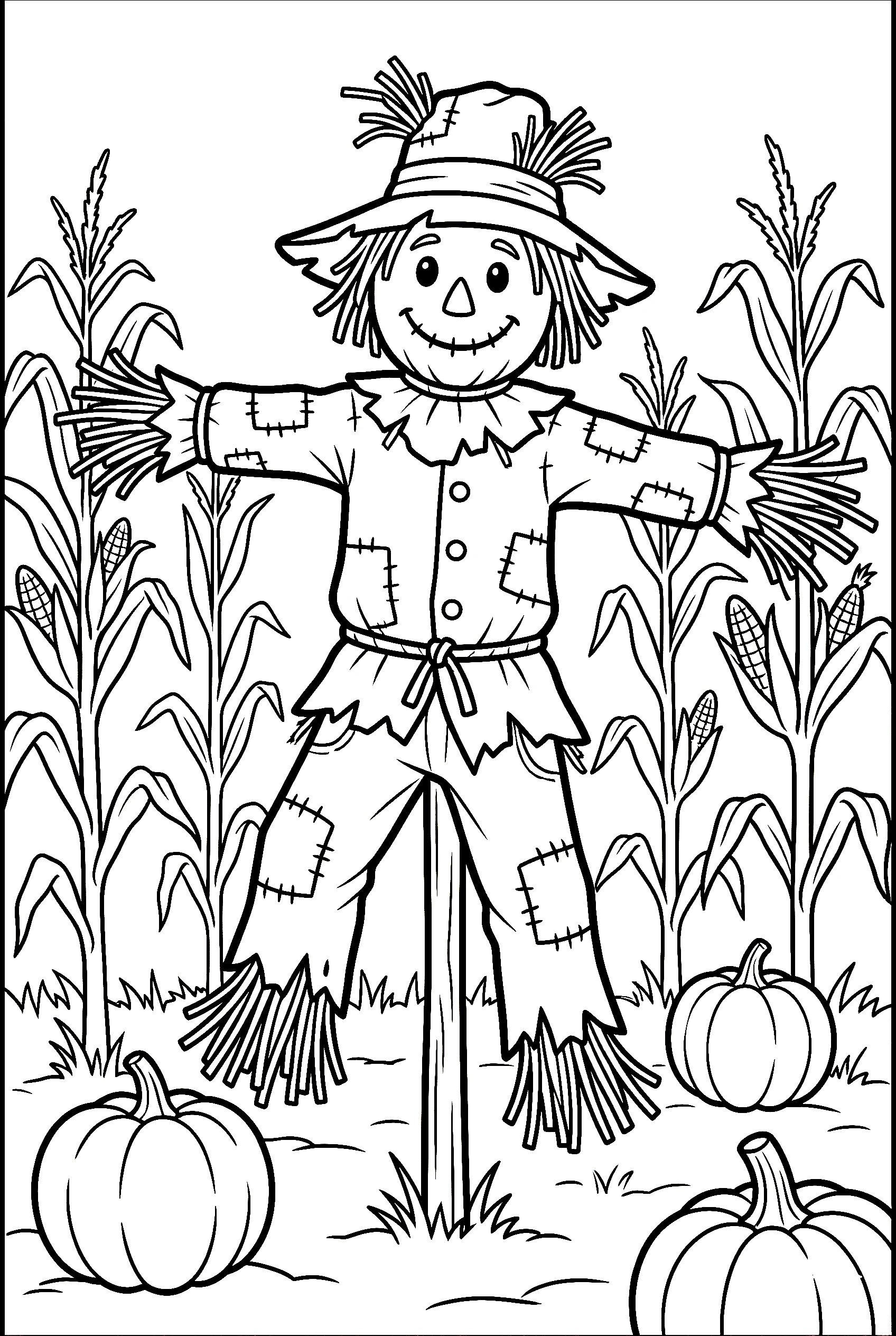 weathered scarecrow torn clothes printable sheet