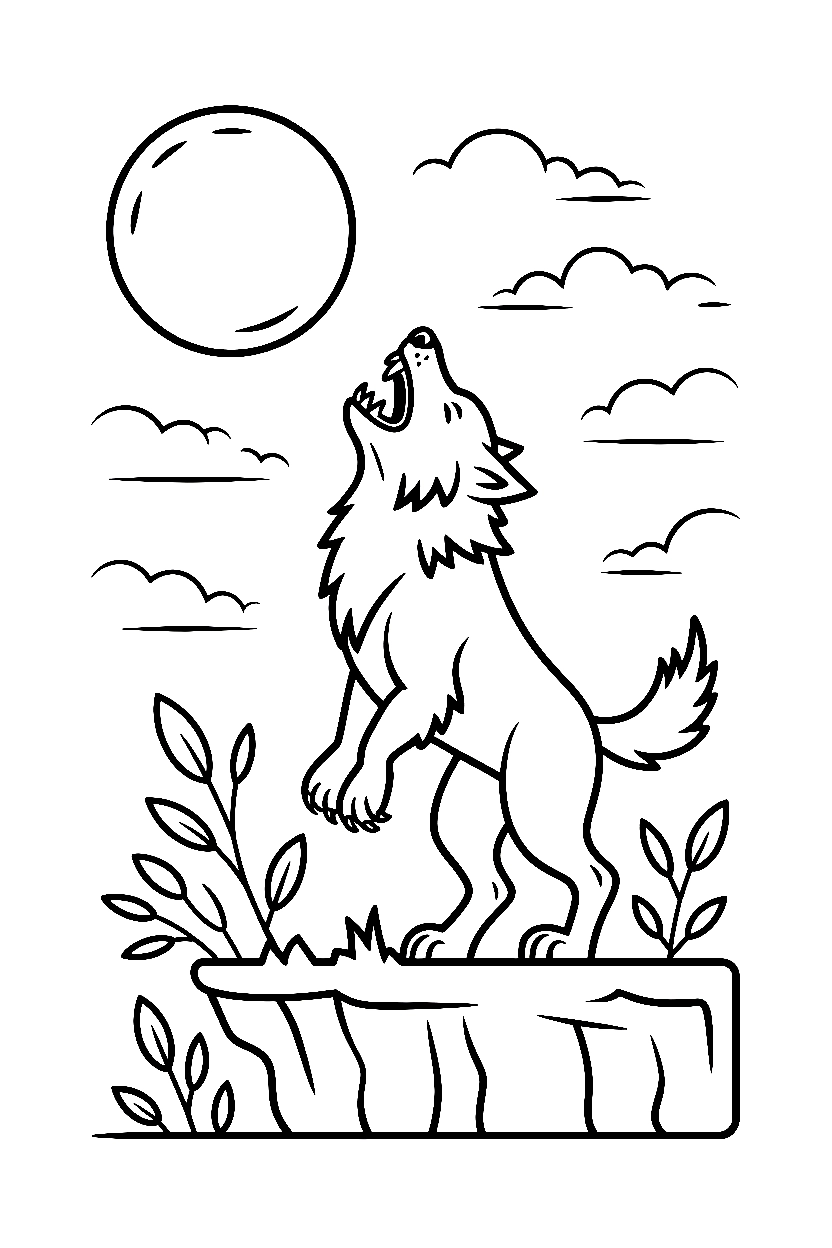 werewolf cliff howling moon coloring pages werewolf cliff howling moon coloring pages