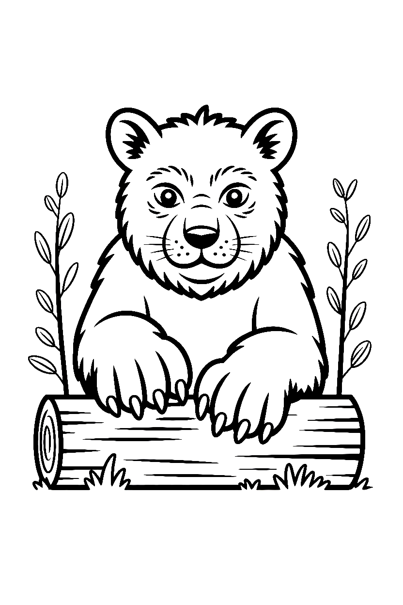 werewolf paw fallen log claws coloring pages