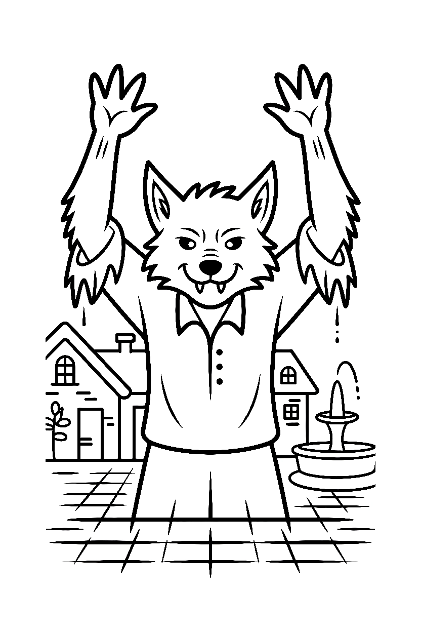 werewolf village square torn sleeves coloring pages werewolf village square torn sleeves coloring pages