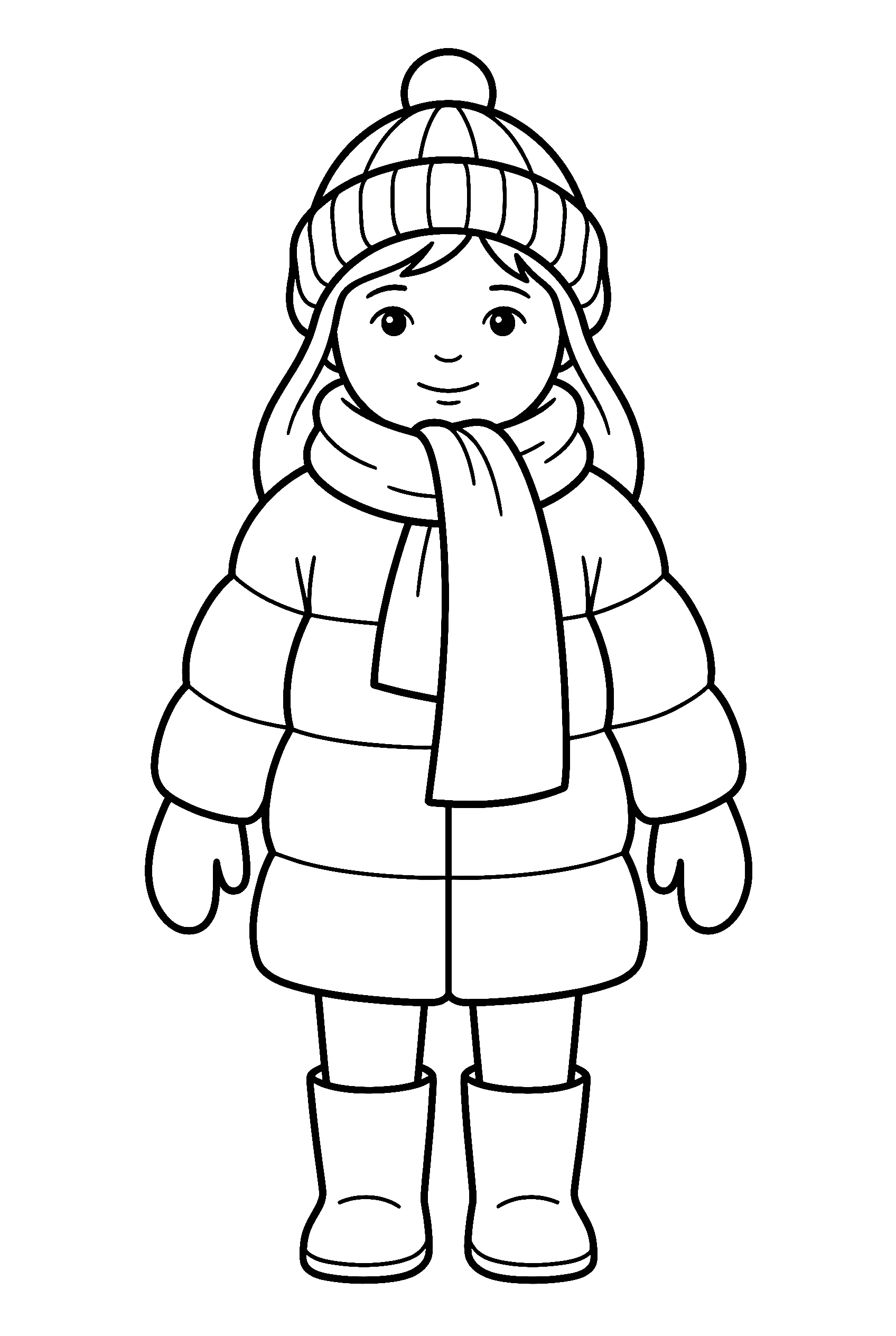 winter fashion girl coloring pages